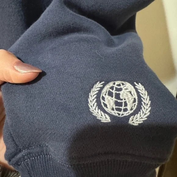 Abercrombie & Fitch Navy Blue Crewneck Sweater - Picture 2 of 4